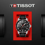 Tissot Supersport Chrono Black Dial Black Leather Strap Watch for Men - T125.617.16.051.00