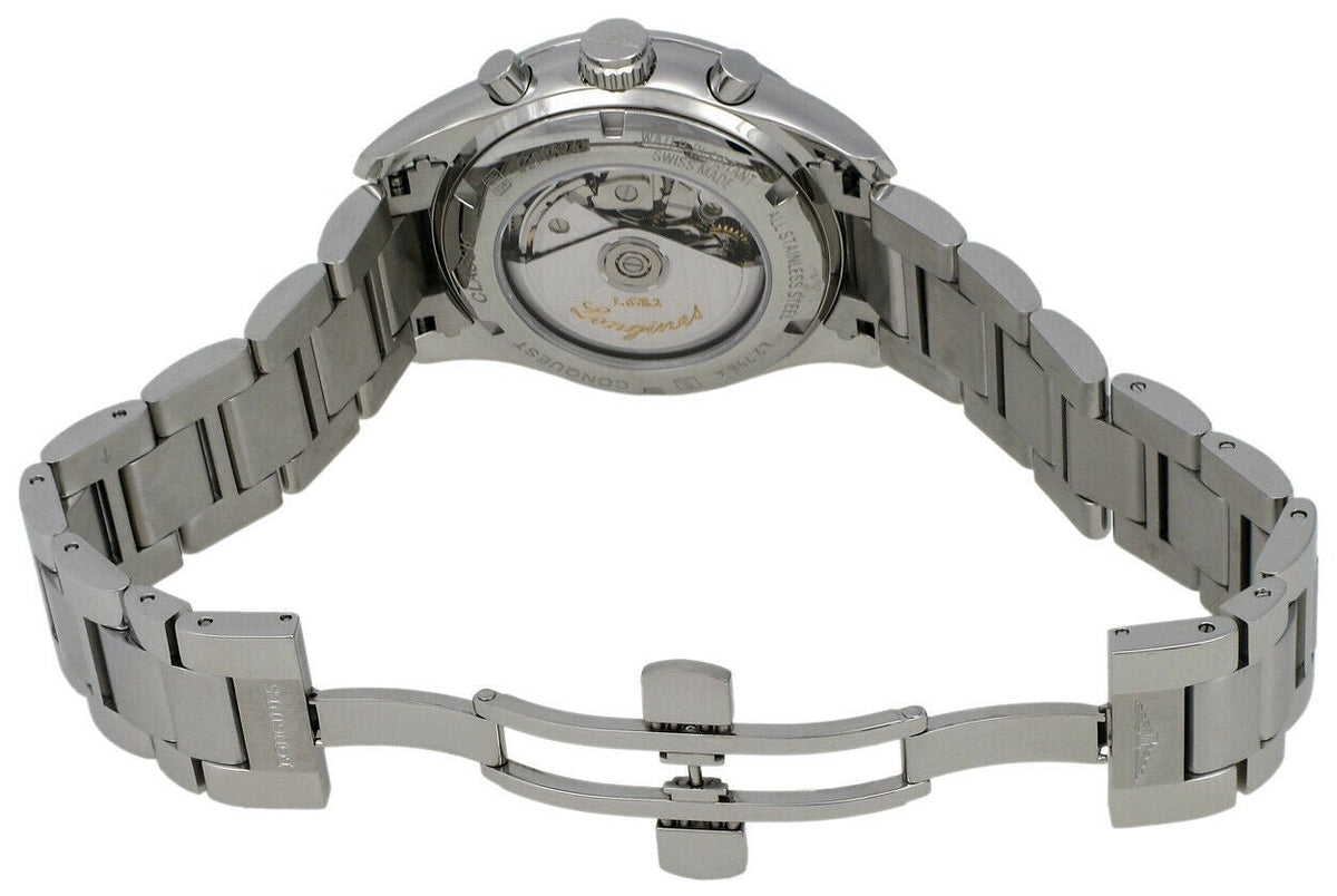Longines Conquest Classic Automatic Chronograph Moonphase Mens Watch Calendar L2.798.4.72.6