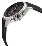 Longines Conquest V.H.P. Chronograph Stainless Steel Black Dial Black Rubber Strap Perpetual Calendar Date Quartz Mens Watch L3.727.4.56.9