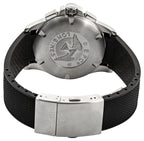 Longines Conquest V.H.P. Chronograph Stainless Steel Black Dial Black Rubber Strap Perpetual Calendar Date Quartz Mens Watch L3.727.4.56.9