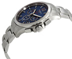 Longines Conquest V.H.P. Chronograph Stainless Steel Blue Dial Perpetual Calendar Date Quartz Mens Watch L3.727.4.96.6