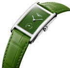 Longines DolceVita Monochrome Stainless Steel Green Dial Green Leather Strap Quartz Womens Watch L5.512.4.60.2