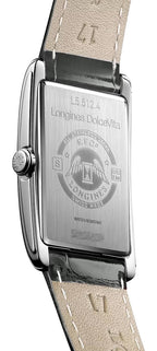Longines DolceVita Stainless Steel Silver Dial Gray Leather Strap Quartz Womens Watch L5.512.4.71.3