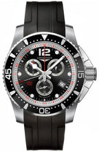 Longines HydroConquest Chronograph Stainless Steel Black Rubber Strap Black Dial Date Quartz Divers Mens Watch L3.843.4.56.2