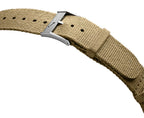 Longines HydroConquest GMT Automatic Stainless Steel Brown Dial Beige NATO Nylon Strap Date Divers Mens Watch L3.790.4.66.2