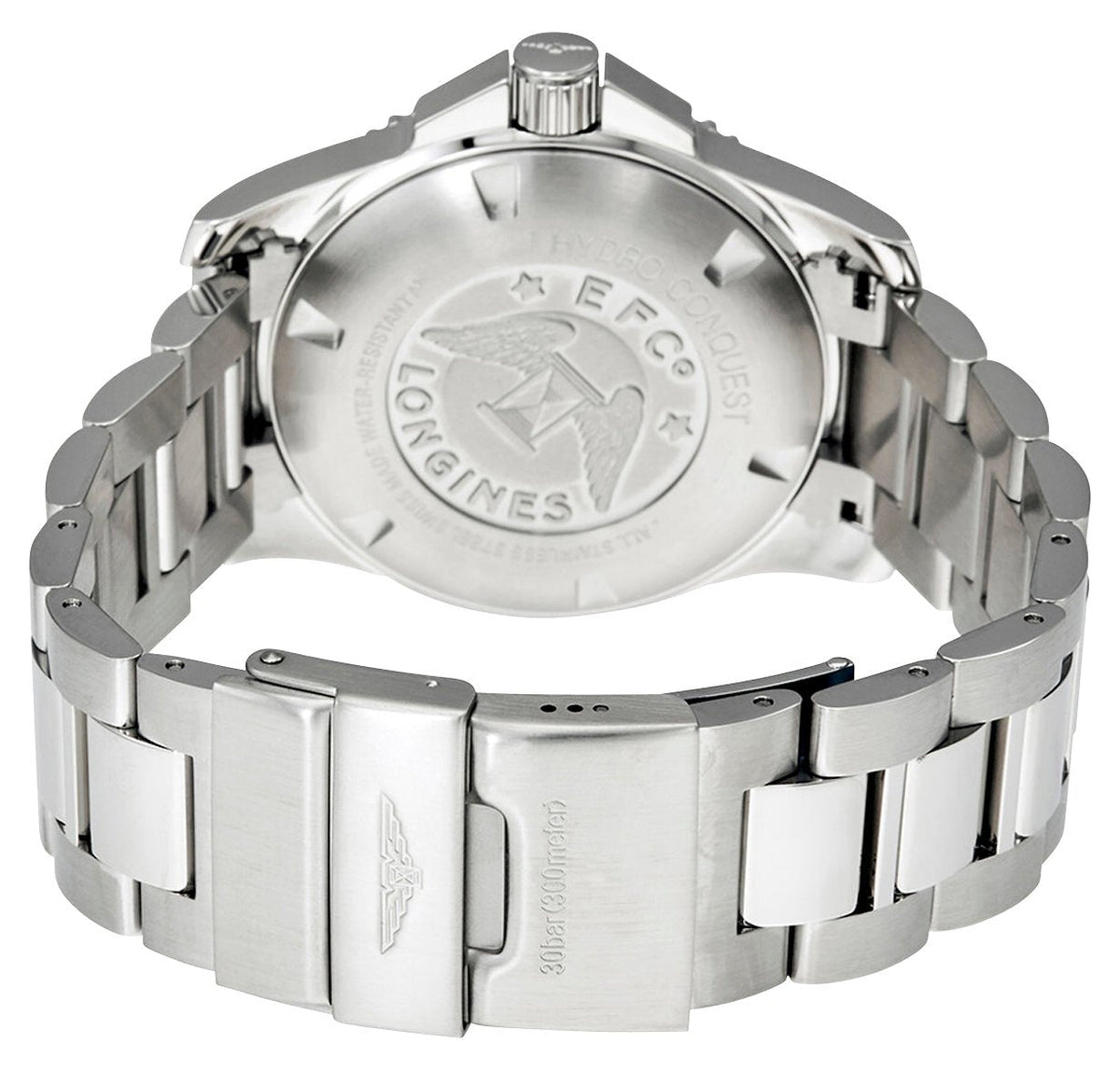 Longines HydroConquest Stainless Steel Black Dial Date Divers Quartz Mens Watch L3.840.4.56.6