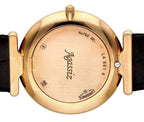 Longines La Grande Classique Agassiz 18K Rose Gold White Dial Black Leather Strap Quartz Unisex Watch L4.691.8.11.0