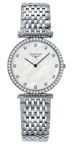 Longines La Grande Classique Diamonds Mother-of-Pearl Dial Stainless Steel Womens Watch L4.513.0.87.6