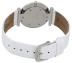 Longines La Grande Classique Stainless Steel Mother-Of-Pearl Dial White Leather Strap Quartz Womens Watch L4.512.4.05.2