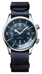 Longines Legend Diver Automatic Stainless Steel Blue Dial Blue NATO Nylon Strap Divers Mens Watch L3.764.4.90.2