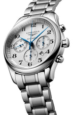 Longines Master Collection Automatic Chronograph Stainless Steel Silver-Tone Dial Date Mens Watch L2.759.4.78.6