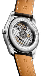 Longines Master Collection Automatic Stainless Steel Silver-Tone Dial Brown Leather Strap Moonphase Date Mens Watch L2.909.4.78.3