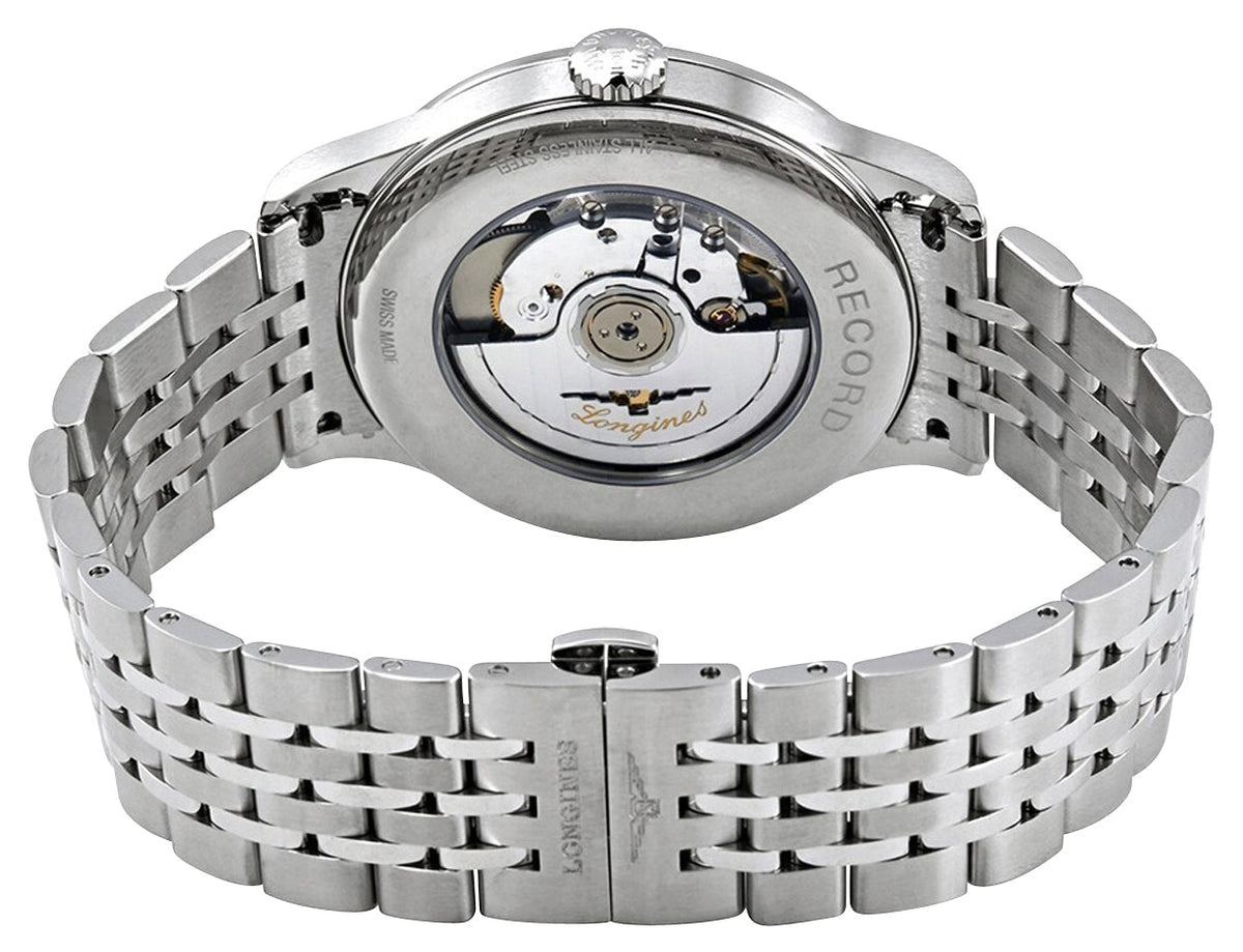 Longines Record Automatic Stainless Steel Blue Dial Date Mens Watch L2.821.4.96.6