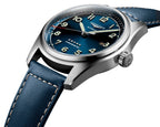 Longines Spirit Automatic COSC Stainless Steel Blue Dial Blue Leather Strap Date Mens Watch L3.811.4.93.0
