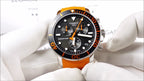 Tissot Seastar 1000 Chronograph Black Dial Orange Rubber Strap Watch For Men - T120.417.17.051.01