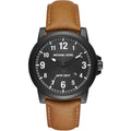 Michael Kors Men's Watch Paxton 43mm Black Leather
