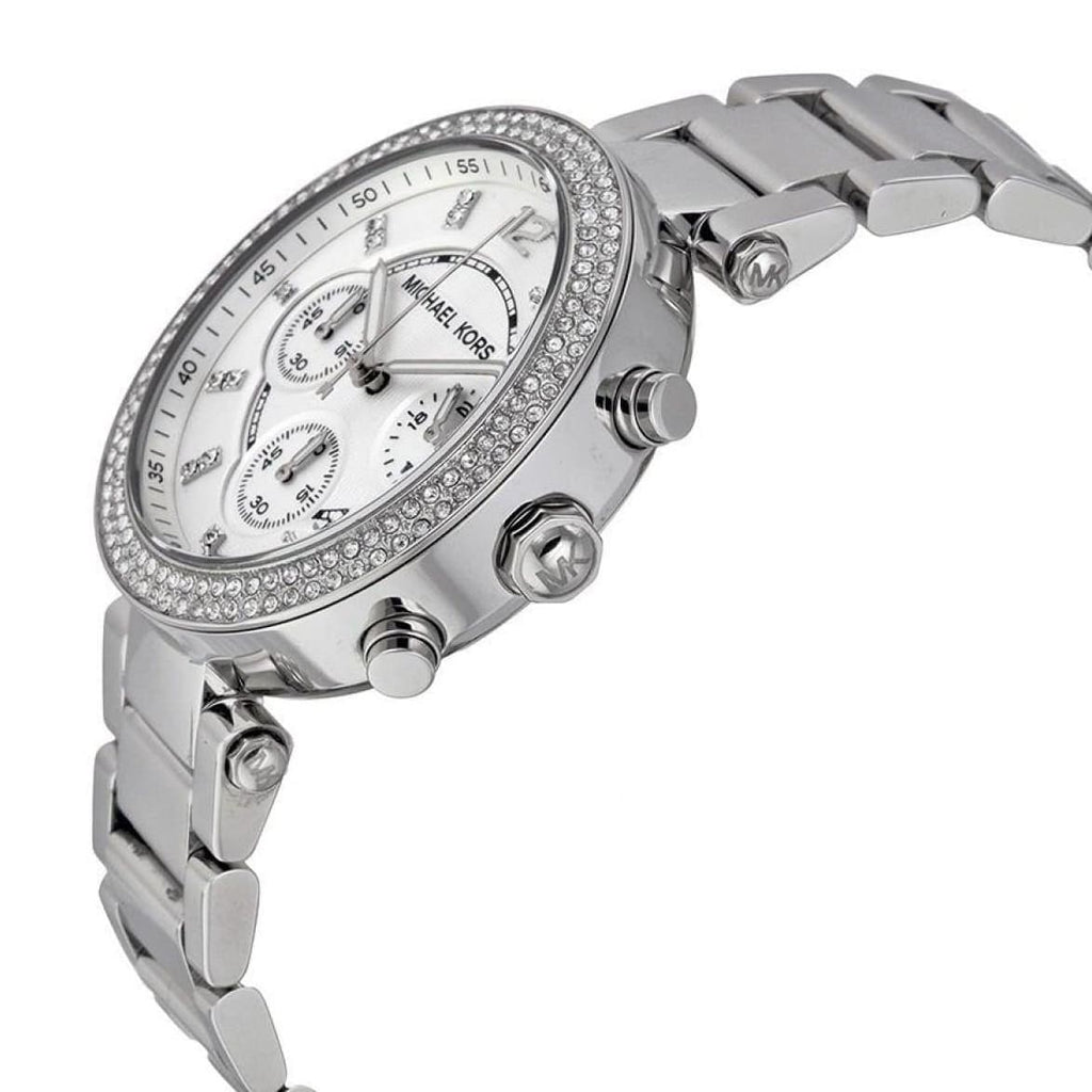 Michael Kors Silver Parker 39mm Chronograph Ladies Watch