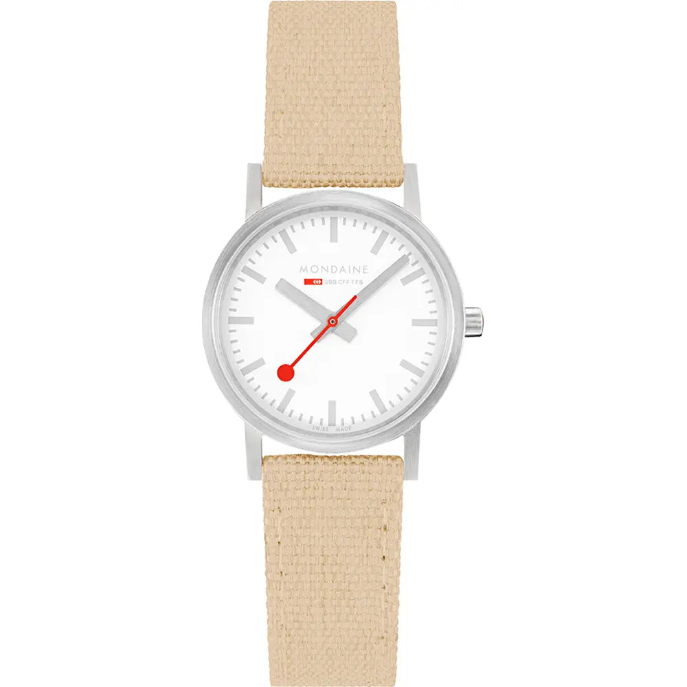 Mondaine Ladies Watch Classic White Beige