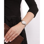 Tissot T Classic PR 100 Lady White Dial Gold Steel Strap Watch for Women - T101.210.33.031.00