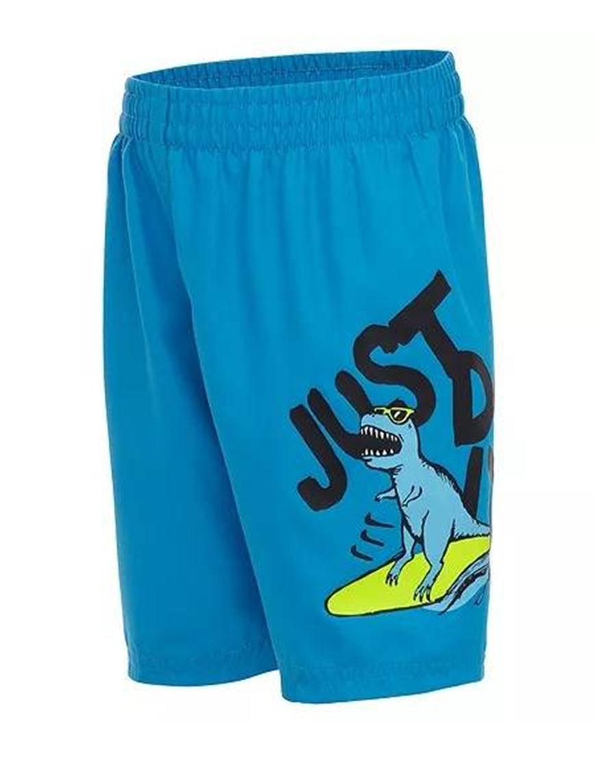 Boys' JDI Dinosaur 6in Volley Swim Shorts :Laser Blue