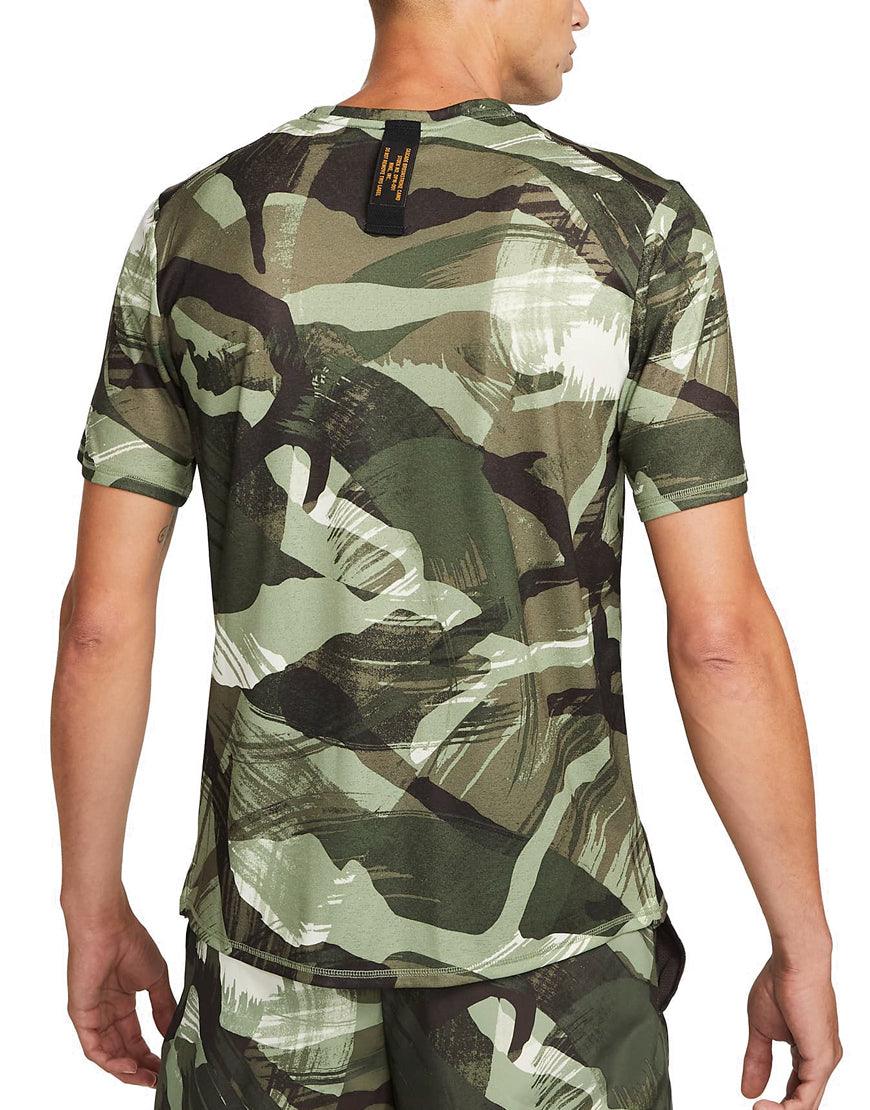 Men's DriFit Miler Camo Running Tee :Oil Green