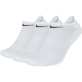 Nike Everyday Cushioned No Show Training Socks (3 Pack) :White