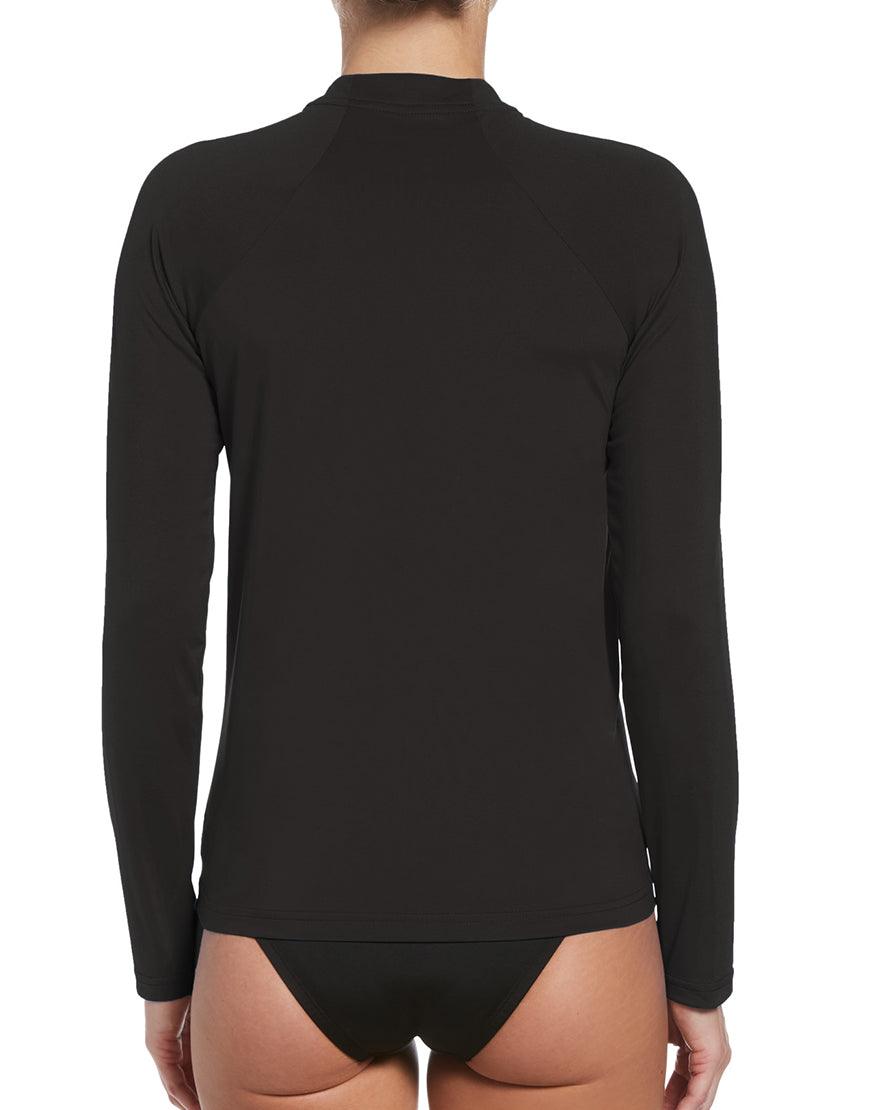 Women's Essential Hydroguard Swim Shirt :Black