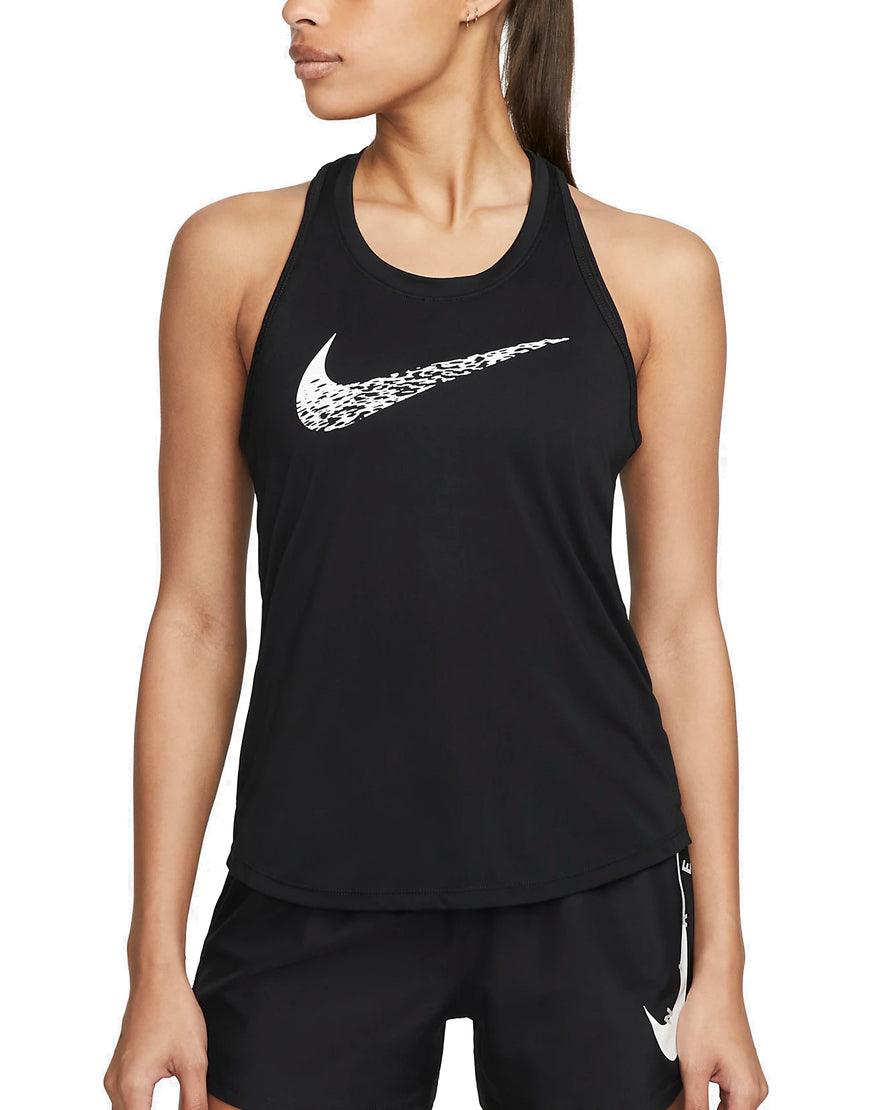 Women's Swoosh Run Tank :Black | White