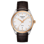 Tissot T Classic PR 100 Quartz White Dial Brown Leather Strap Watch for Men - T101.410.26.031.00