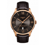 Tissot Chemin des Tourelles Powermatic 80 Brown Dial Brown Leather Strap Watch for Men - T099.407.36.448.00