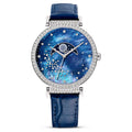 Swarovski Passage Moon Phase Ladies Blue Watch