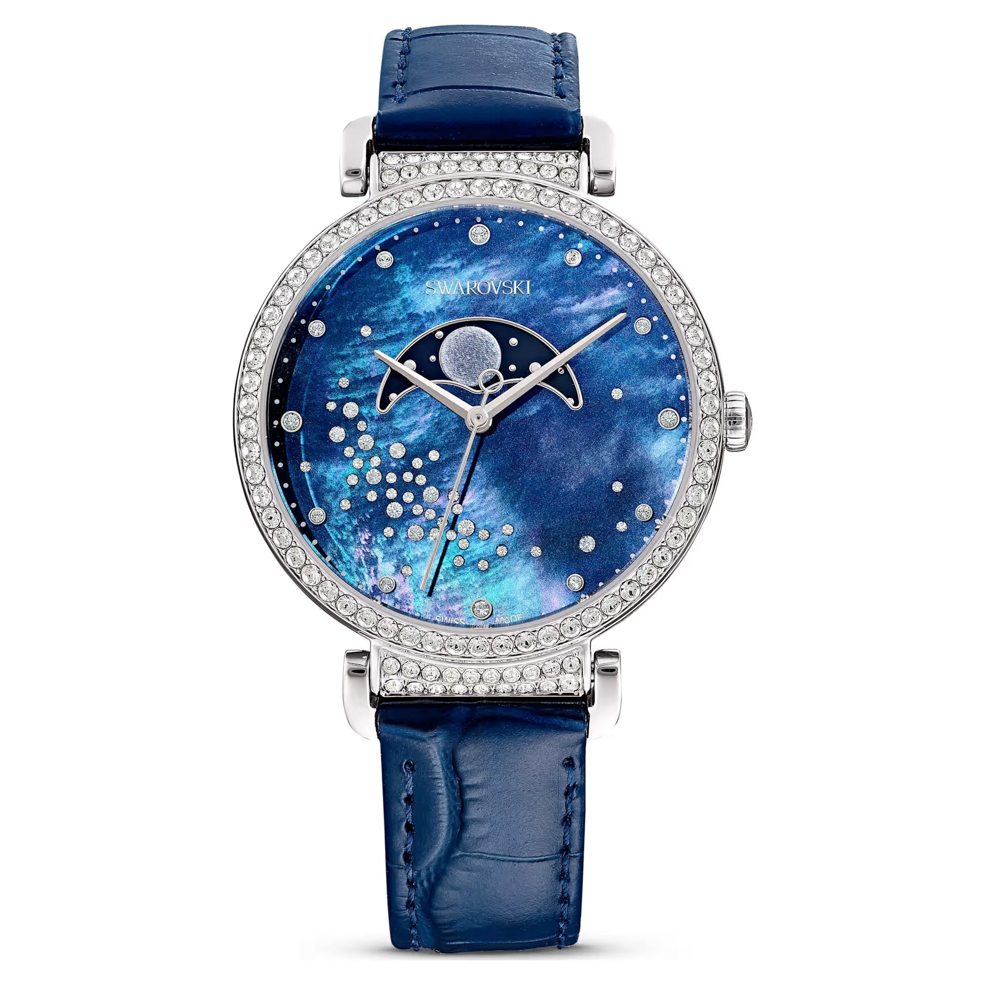 Swarovski Passage Moon Phase Ladies Blue Watch