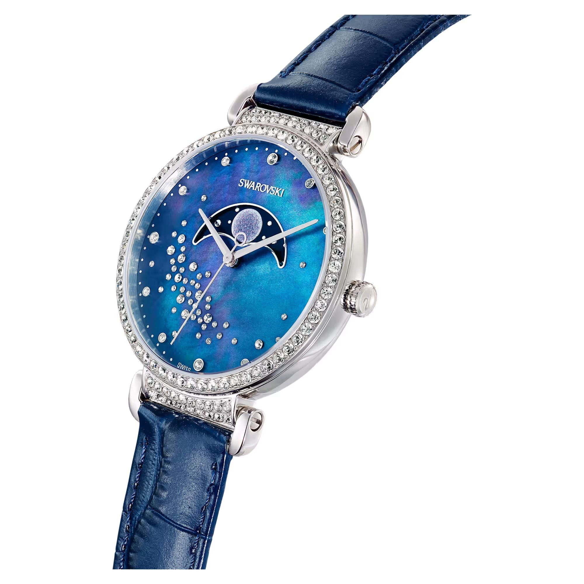 Swarovski Passage Moon Phase Ladies Blue Watch
