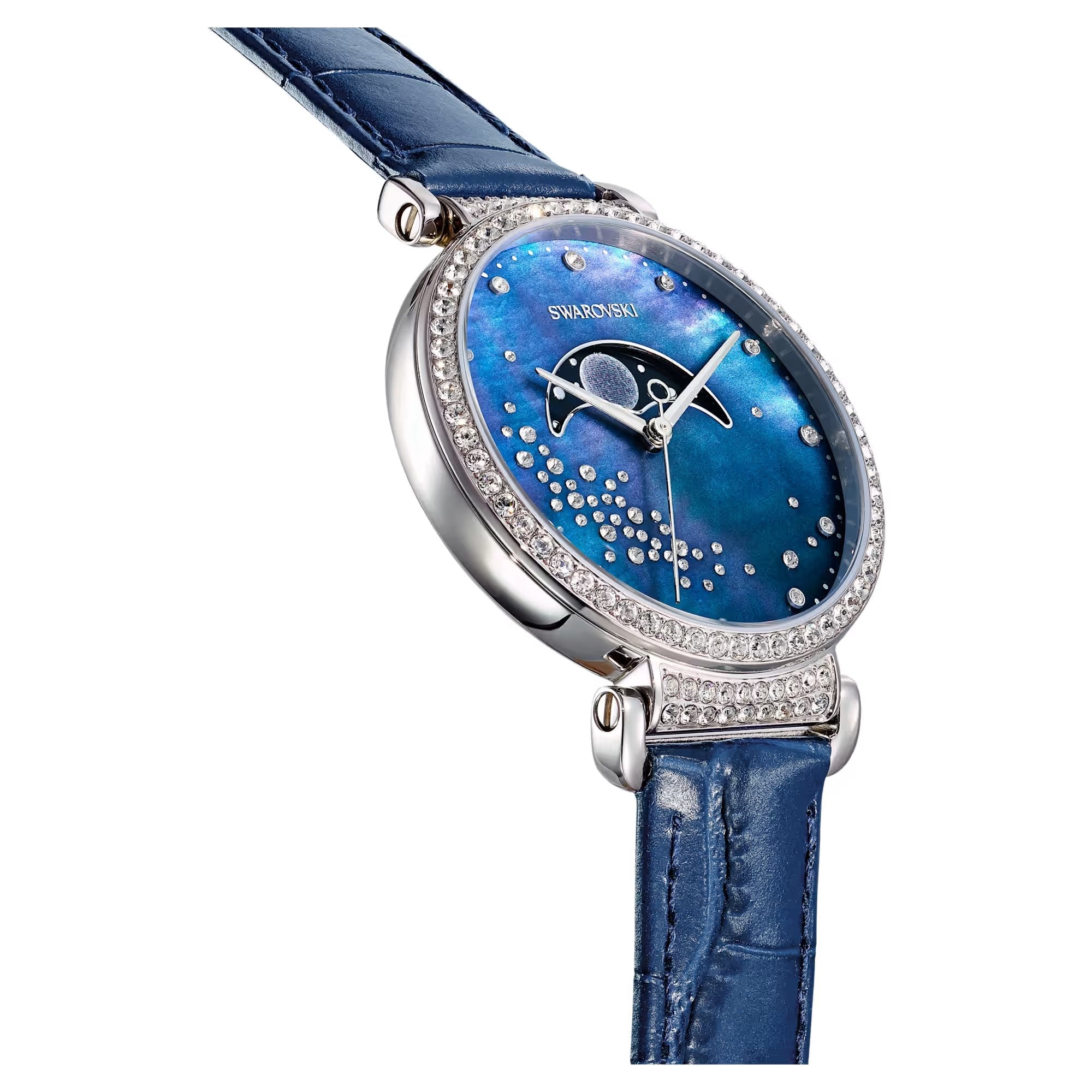 Swarovski Passage Moon Phase Ladies Blue Watch