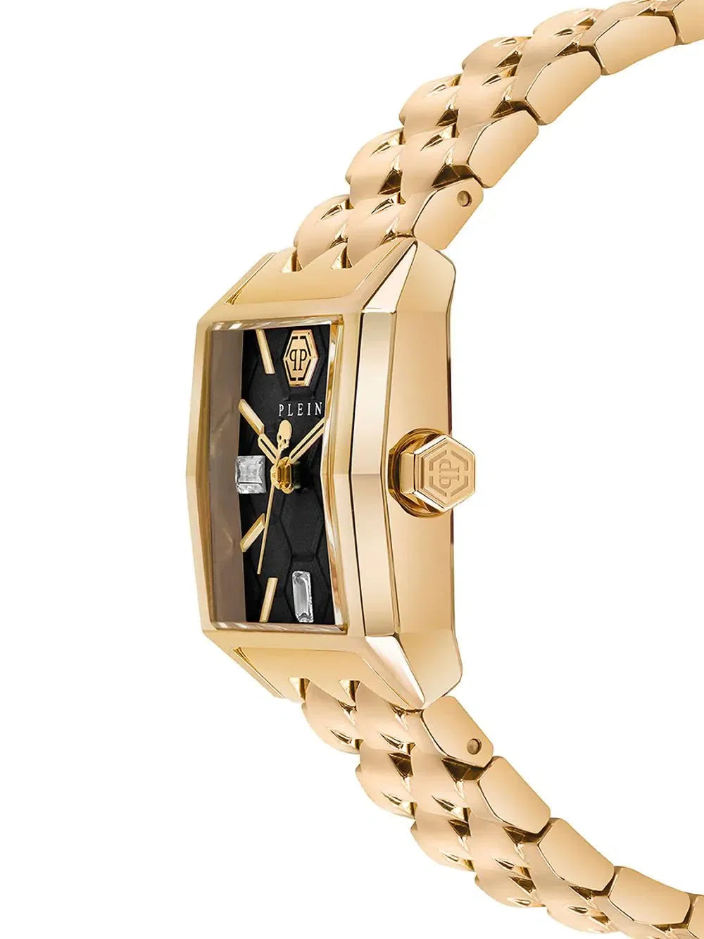 Philipp Plein Ladies Watch Offshore Square Black Gold