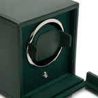 Wolf "Cub" Single Watch Winder with Cover - Vegan Leather