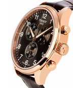Tissot Chrono XL Black Dial Brown Leather Strap Watch For Men - T116.617.36.057.01