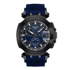 Tissot T Race Chronograph Blue Dial Blue Silicone Strap Watch For Men - T115.417.37.041.00