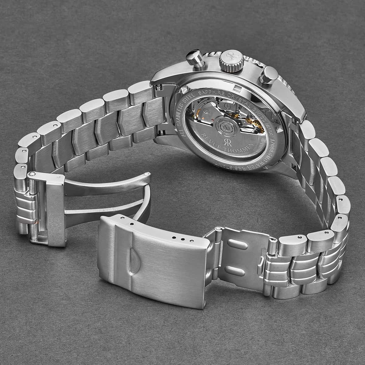 Revue Thommen Aviator Men's Black Stainless Steel Chronograph Automatic Watch