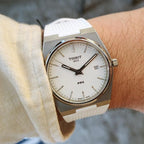 Tissot PRX 40 White Dial White Rubber Strap Watch For Men -  T137.410.17.011.00