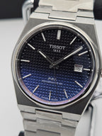 Tissot Powermatic 80 Automatic Gradient Blue Dial Silver Steel Strap Watch for Men - T137.407.11.051.01