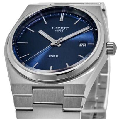 Tissot T Classic PRX Blue Dial Silver Steel Strap Watch For Men - T137.410.11.041.00