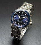 Tissot T Sport Seastar 1000 Powermatic Silicium Blue Dial Silver Steel Strap Watch For Men - T120.407.11.041.01