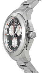 Special Edition Longines Conquest 1/100th Roland Garros Chronograph Stainless Steel Gray Dial Date Divers Quartz Mens Watch L3.700.4.79.6