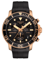 Tissot Seastar 1000 Chronograph Black Dial Black Rubber Strap Watch For Men - T120.417.37.051.00