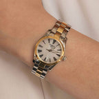 Tissot T Wave Lady White Mother of Pearl Dial Two Tone Steel Strap Watch For Women - T112. 210. 22. 113. 00