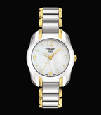 Tissot T Wave Mother of Pearl Dial Two Tone Steel Strap Watch for Women - T023.210.22.117.00