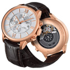 Tissot Des Tourelles Chronograph Silver Dial Brown Leather Strap Watch For Men - T099.427.36.038.00