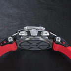 Tissot T Race Chronograph Black Dial Red Silicone Strap Watch For Men - T115.417.27.051.00