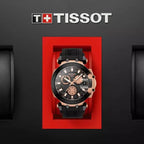 Tissot T Race Chronograph Black Dial Black Silicone Strap Watch For Men - T115.417.37.051.00
